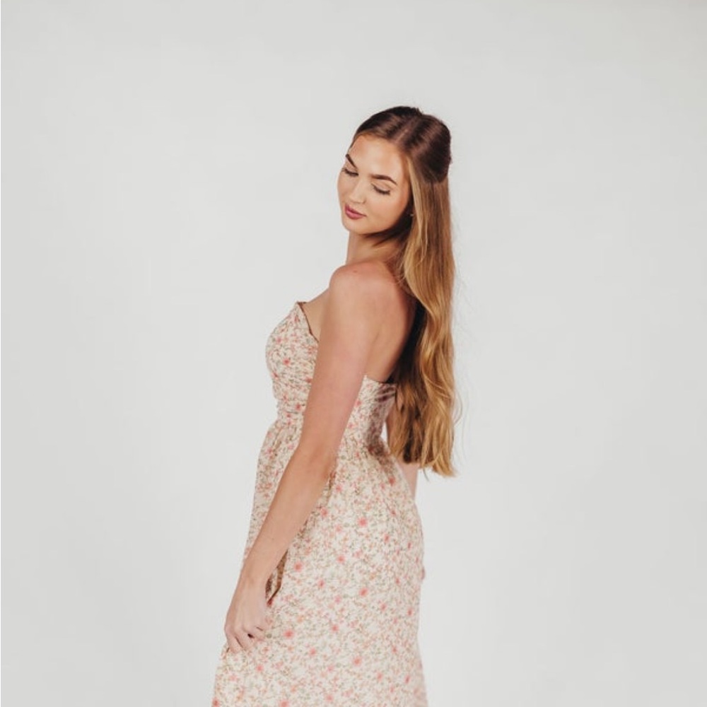 Floral Strapless Maxi Dress 🌸